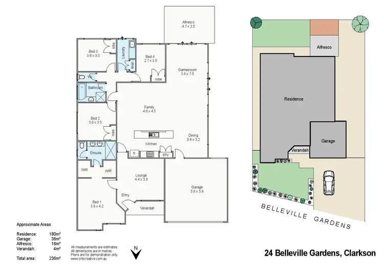 Floorplan of Homely house listing, 24 Belleville Gardens, Clarkson WA 6030