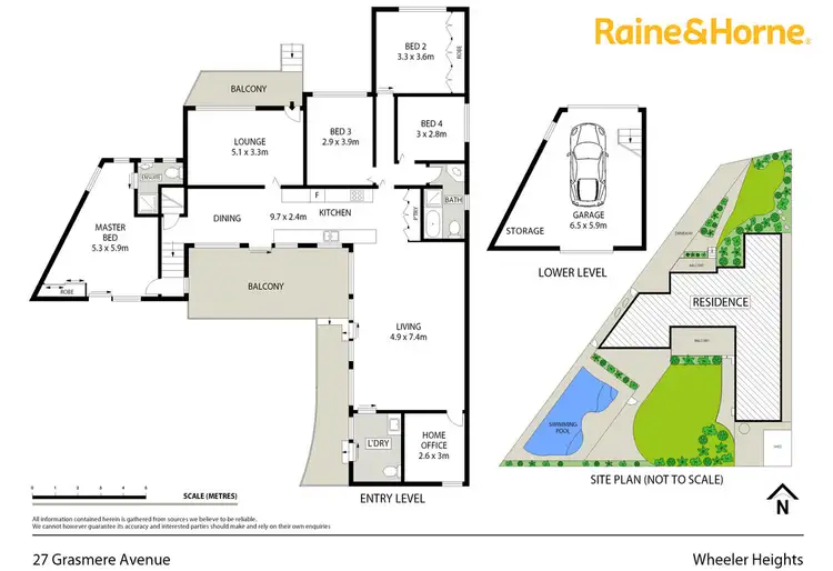 Floorplan of Homely house listing, 27 Grasmere Crescent, Wheeler Heights NSW 2097