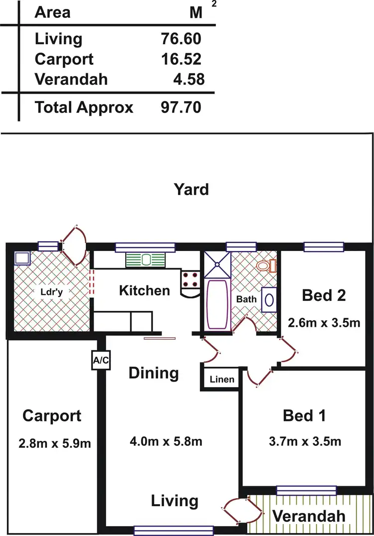 Floorplan of Homely unit listing, 4/320 Glynburn Road, Kensington Gardens SA 5068