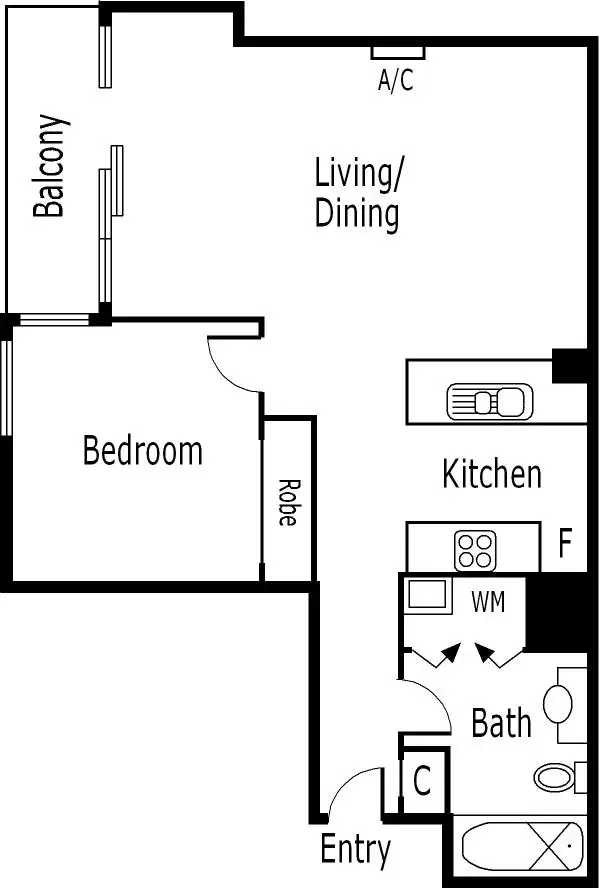 Floorplan of Homely apartment listing, 56/69 Dorcas Street, South Melbourne VIC 3205