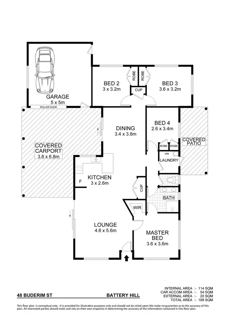 Floorplan of Homely house listing, 48 Buderim Street, Battery Hill QLD 4551