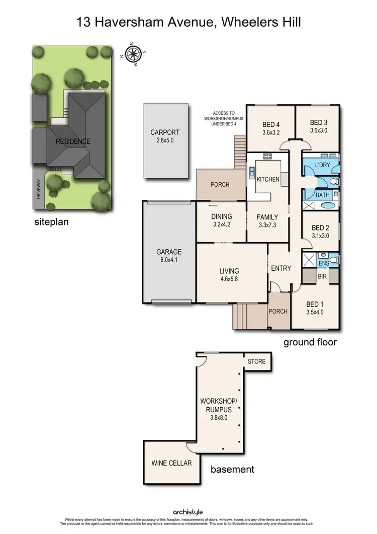 Floorplan of Homely house listing, 13 Haversham Avenue, Wheelers Hill VIC 3150