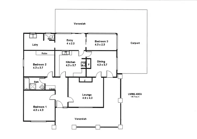 Floorplan of Homely house listing, 1 Matthews Street, Waikerie SA 5330