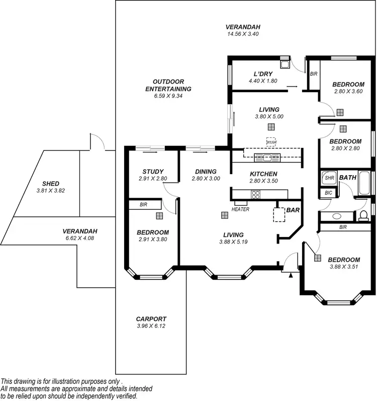 Floorplan of Homely house listing, 1 Grives Court, Parafield Gardens SA 5107