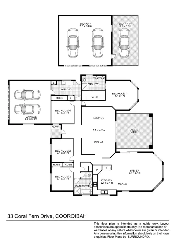 Floorplan of Homely house listing, 33 Coral Fern Drive, Cooroibah QLD 4565