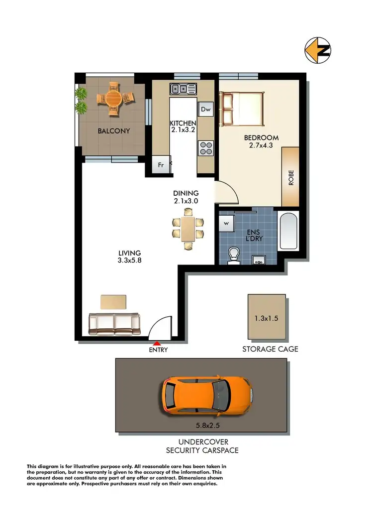 Floorplan of Homely apartment listing, 52/1-3 Dalley Street, Bondi Junction NSW 2022
