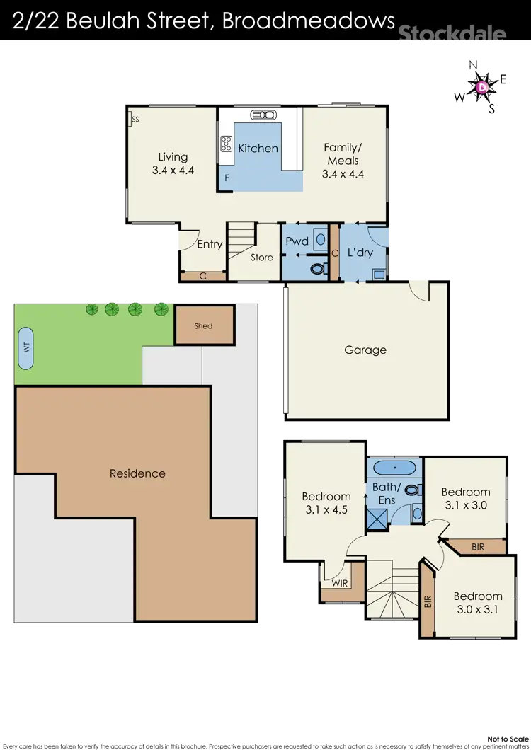 Floorplan of Homely townhouse listing, 2/22 Beulah Street, Broadmeadows VIC 3047