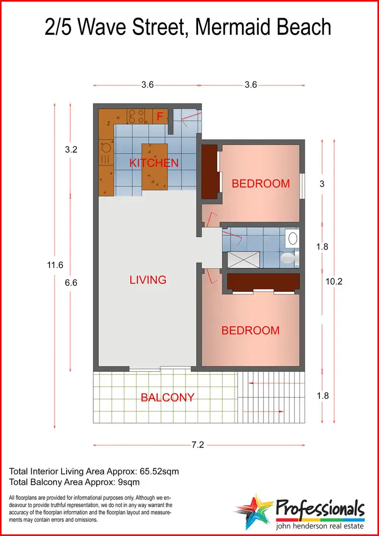 Floorplan of Homely unit listing, Unit @ / 5 Wave Street, Mermaid Beach QLD 4218