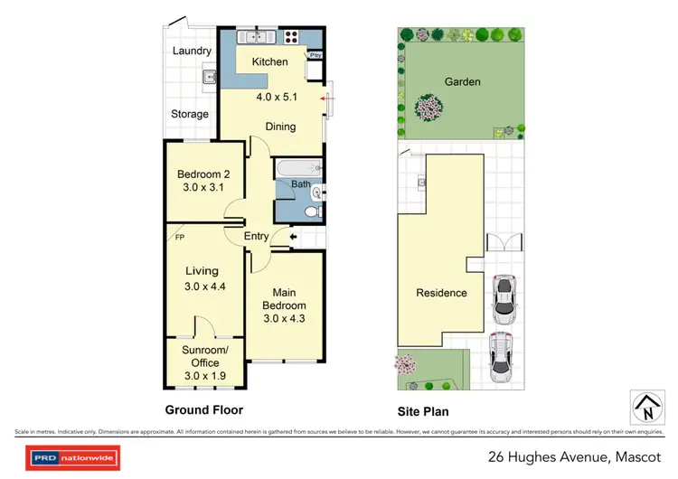 Floorplan of Homely semi-detached listing, 26 Hughes Avenue, Mascot NSW 2020