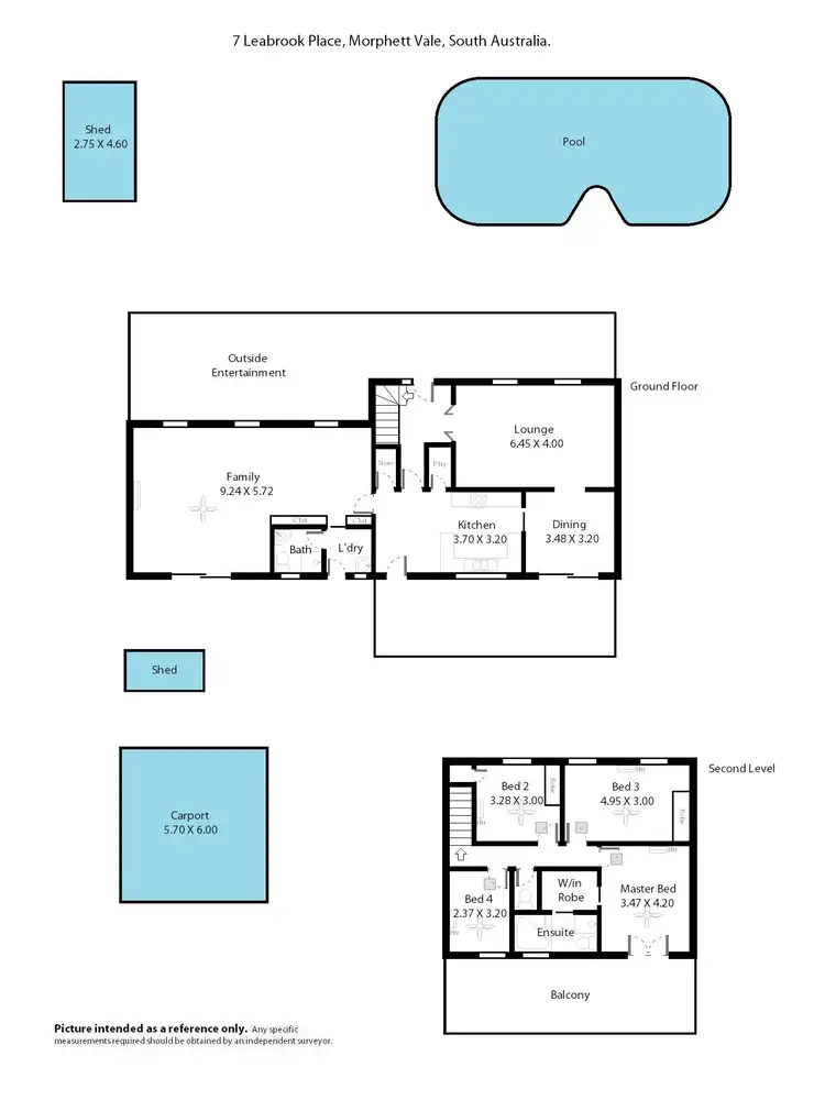 Floorplan of Homely house listing, 7 Leabrook Place, Morphett Vale SA 5162