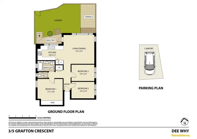 Floorplan of Homely unit listing, 3/5 Grafton Crescent, Dee Why NSW 2099