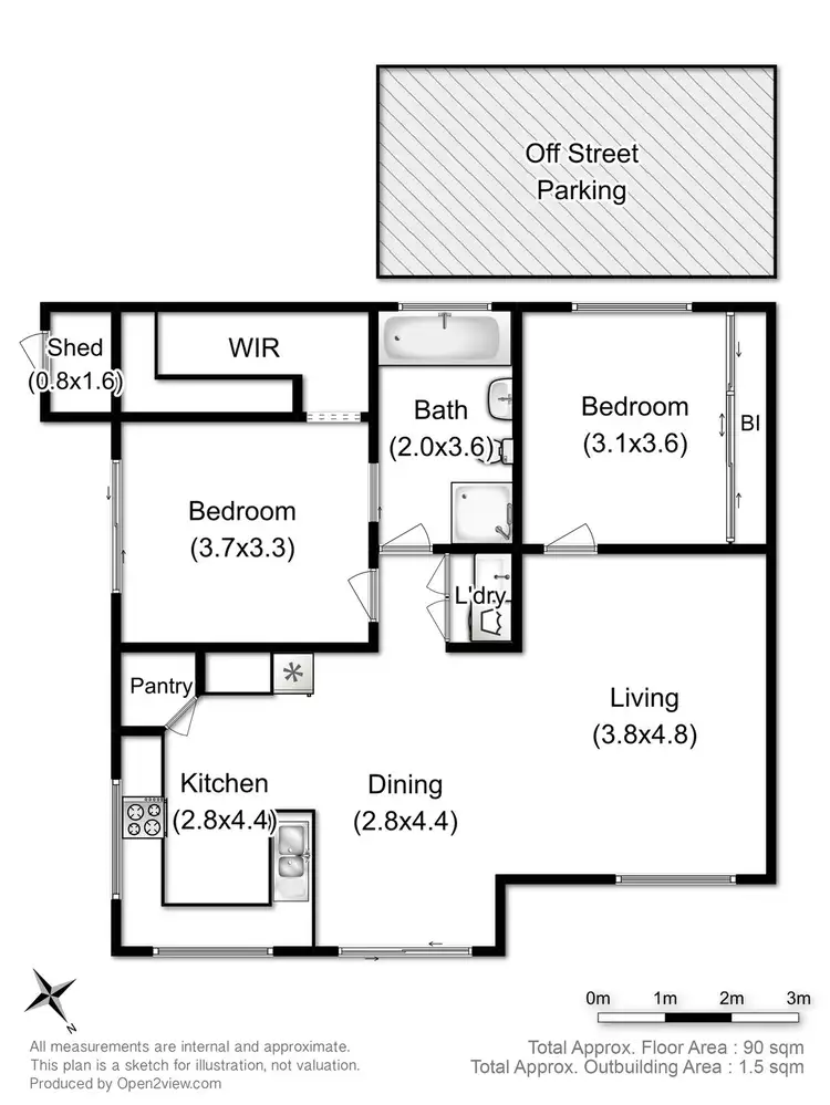 Floorplan of Homely house listing, 1/51 Beach Road, Margate TAS 7054