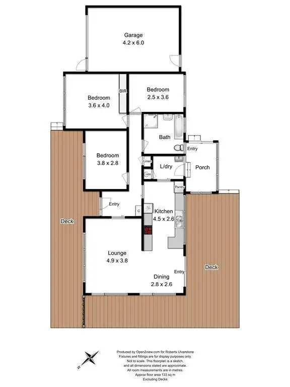 Floorplan of Homely house listing, 14 Quiggins Grove, Ulverstone TAS 7315