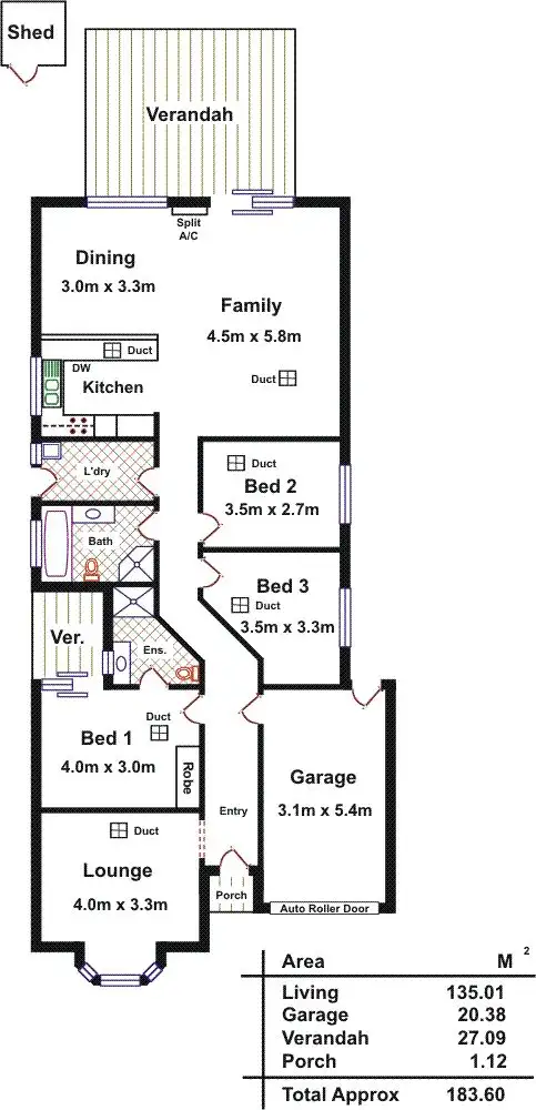 Floorplan of Homely house listing, 6 Rossiter Drive, Evanston Park SA 5116