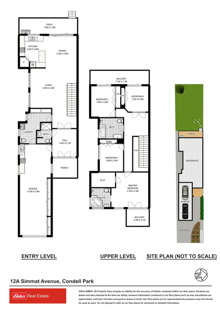 Floorplan of Homely semi-detached listing, 12a Simmat Avenue, Condell Park NSW 2200
