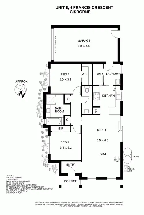 Floorplan of Homely townhouse listing, Unit 5/4 Francis Crescent, Gisborne VIC 3437