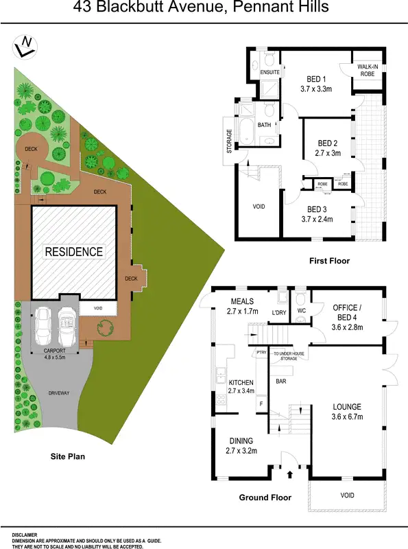 Floorplan of Homely house listing, 43 Blackbutt Avenue, Pennant Hills NSW 2120