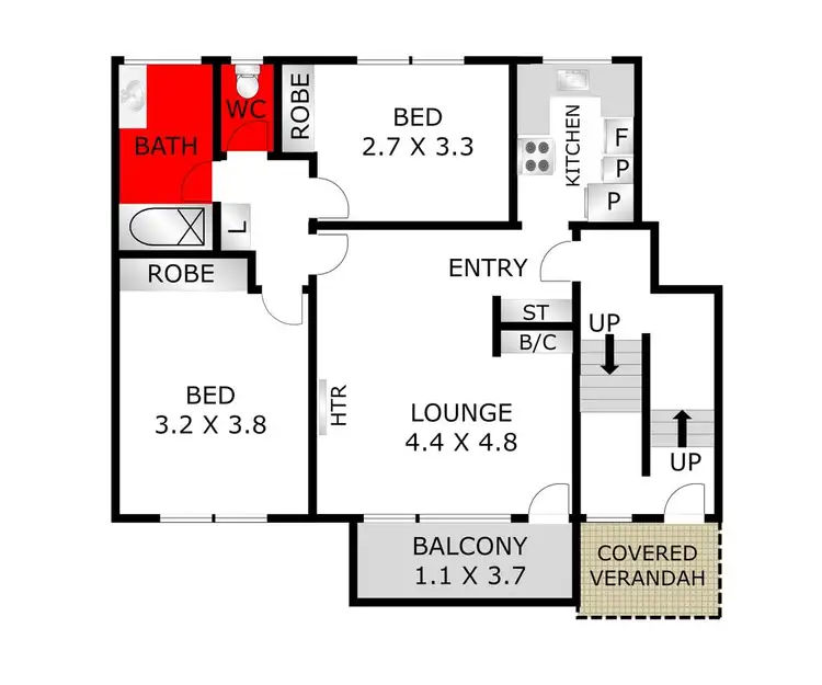 Floorplan of Homely house listing, 3/17A The Esplanade, Geelong VIC 3220