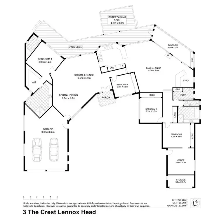 Floorplan of Homely house listing, 3 THE CREST, Lennox Head NSW 2478