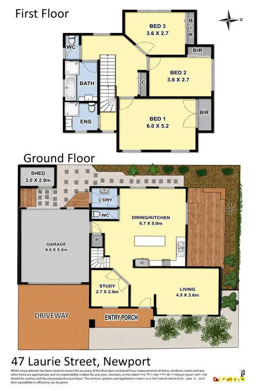 Floorplan of Homely house listing, 47 Laurie Street, Newport VIC 3015
