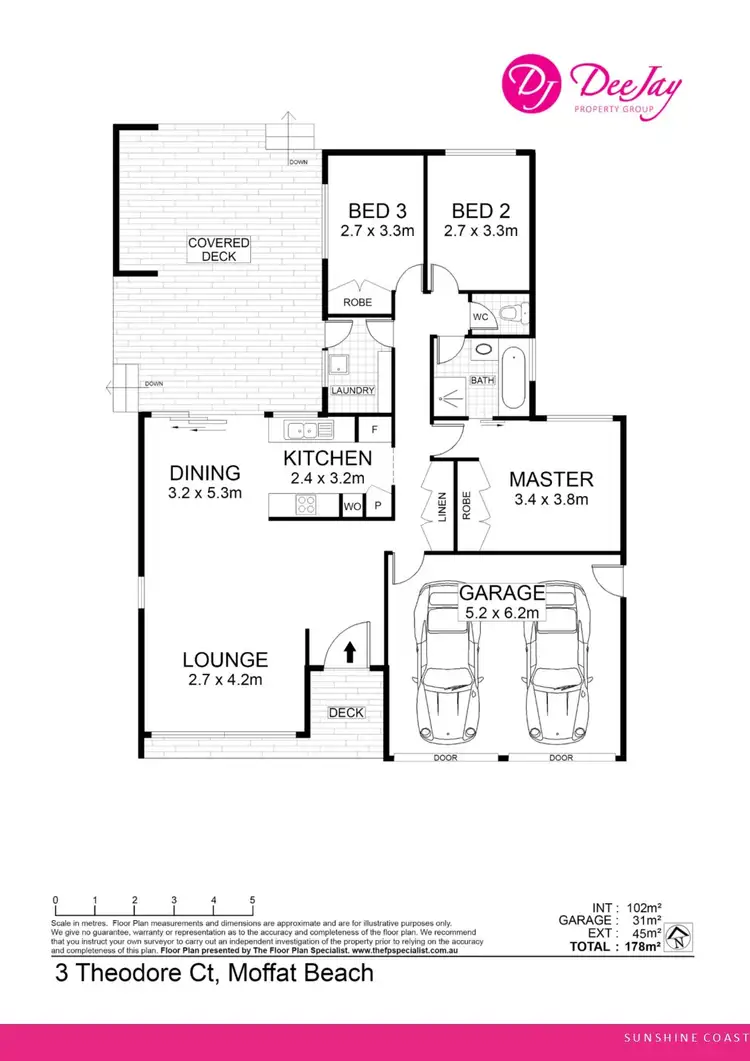 Floorplan of Homely house listing, 3 Theodore Court, Moffat Beach QLD 4551