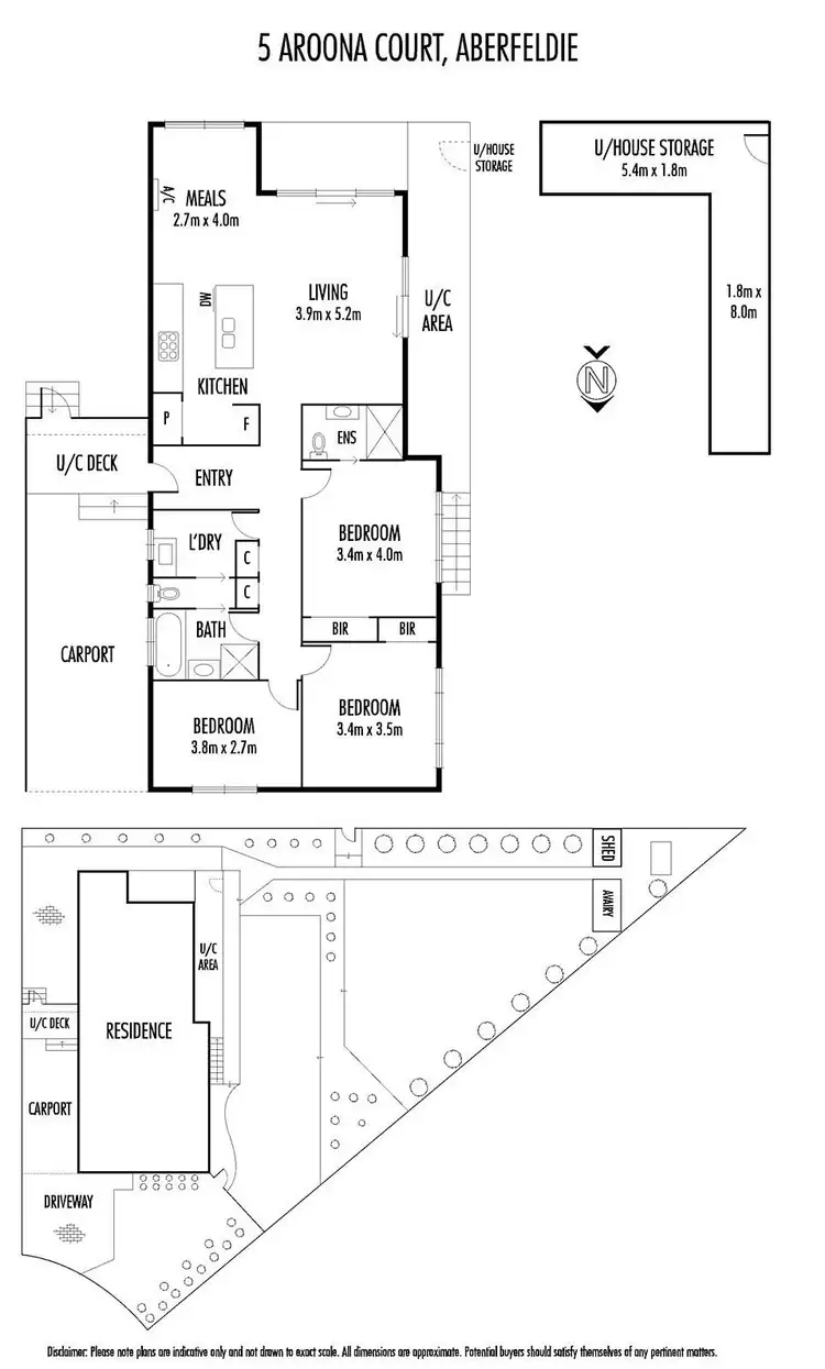 Floorplan of Homely house listing, 5 Aroona Court, Aberfeldie VIC 3040