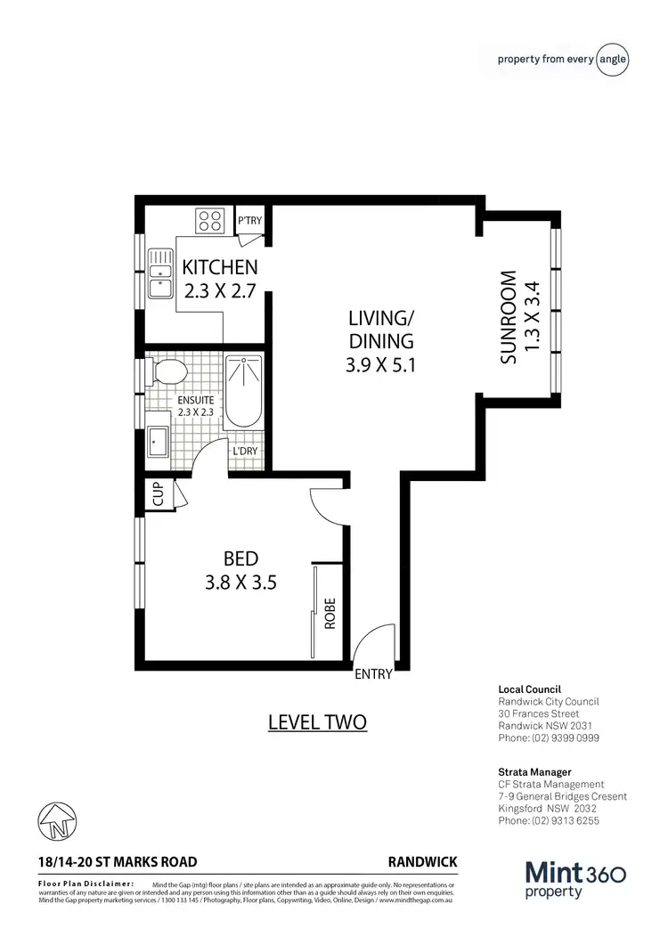 Floorplan of Homely apartment listing, 18/14-20 St Marks Road, Randwick NSW 2031