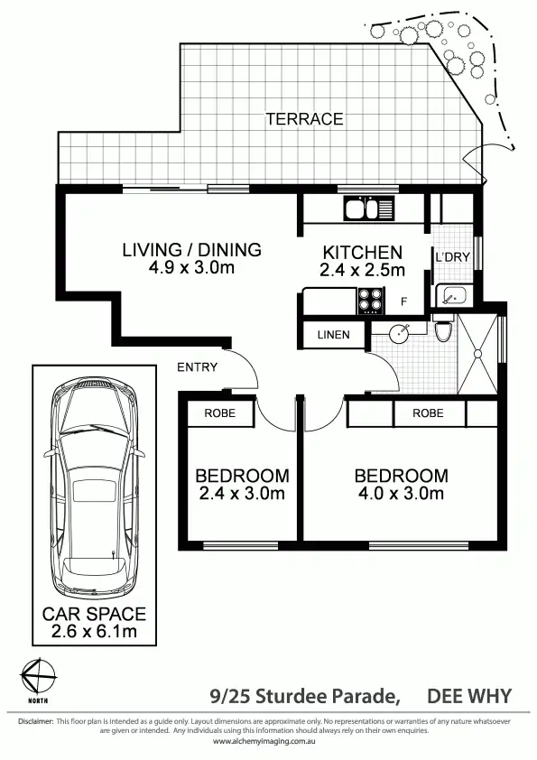 Floorplan of Homely apartment listing, 9/25 Sturdee Parade, Dee Why NSW 2099