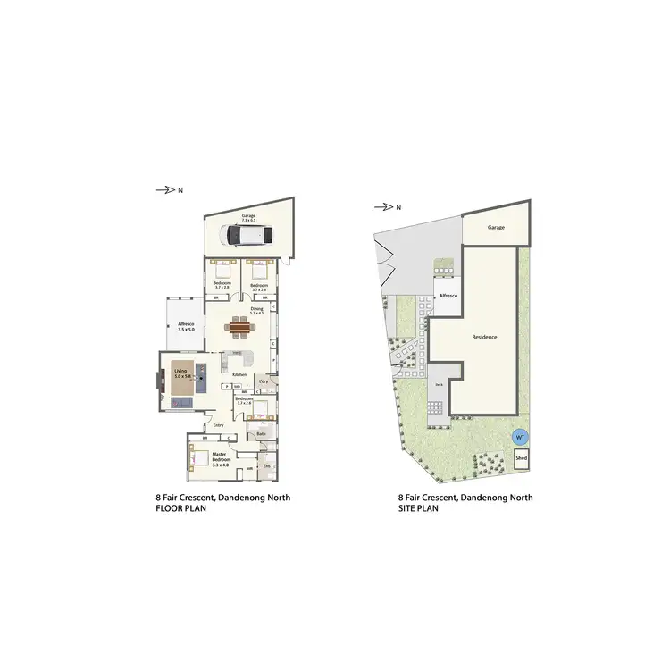 Floorplan of Homely house listing, 8 Fair Crescent, Dandenong North VIC 3175