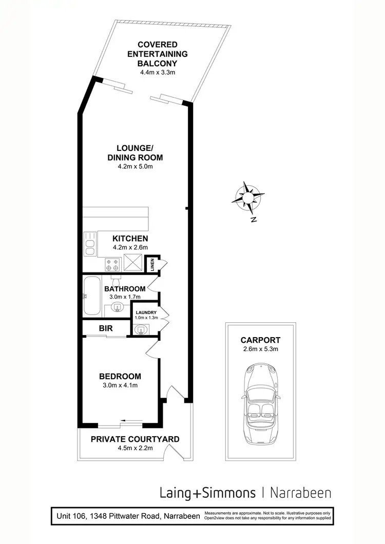 Floorplan of Homely apartment listing, 106/1348 Pittwater Road, Narrabeen NSW 2101