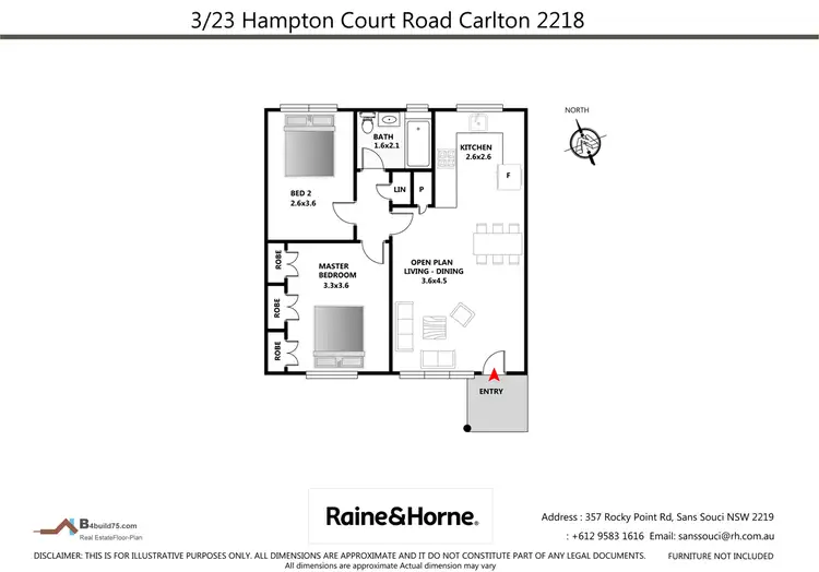 Floorplan of Homely apartment listing, 3/23 Hampton Court Road, Carlton NSW 2218