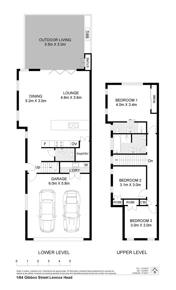Floorplan of Homely townhouse listing, 1/64 Gibbon Street, Lennox Head NSW 2478