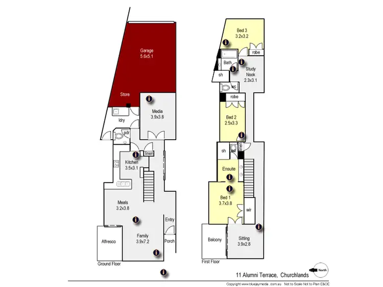 Floorplan of Homely house listing, 13 Alumni Terrace, Churchlands WA 6018