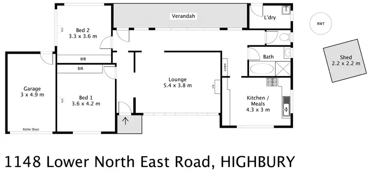 Floorplan of Homely house listing, 1148 Lower North East Road, Highbury SA 5089