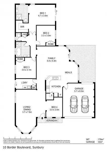 Floorplan of Homely house listing, 10 Border Boulevard, Sunbury VIC 3429