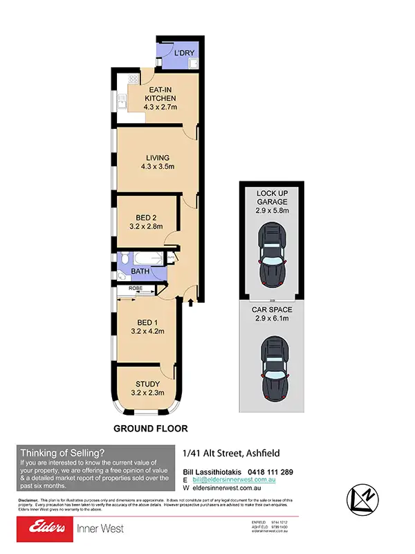 Floorplan of Homely unit listing, 1/41 Alt Street, Ashfield NSW 2131