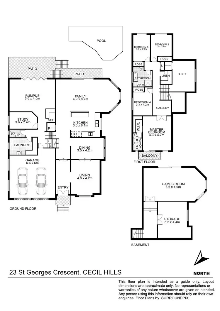 Floorplan of Homely house listing, 23 St Georges Crescent, Cecil Hills NSW 2171