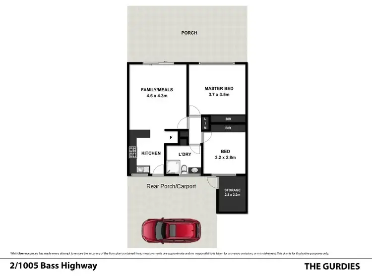 Floorplan of Homely unit listing, 2/1005 Bass Highway, The Gurdies VIC 3984