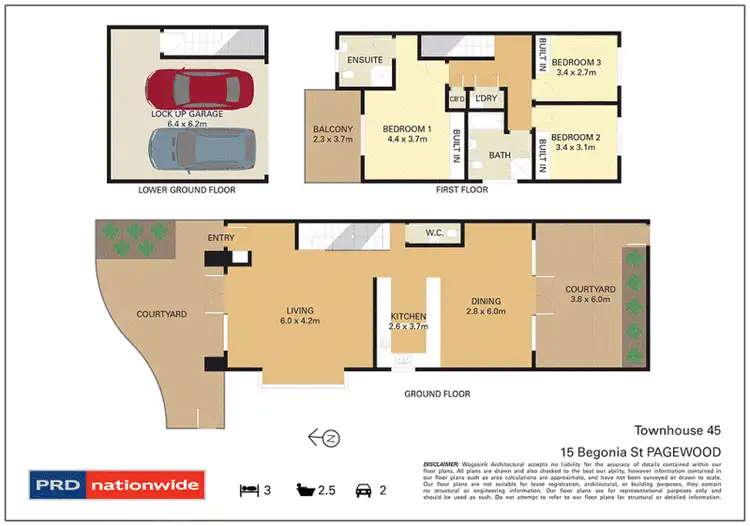 Floorplan of Homely townhouse listing, 45/15 Begonia Street, Pagewood NSW 2035