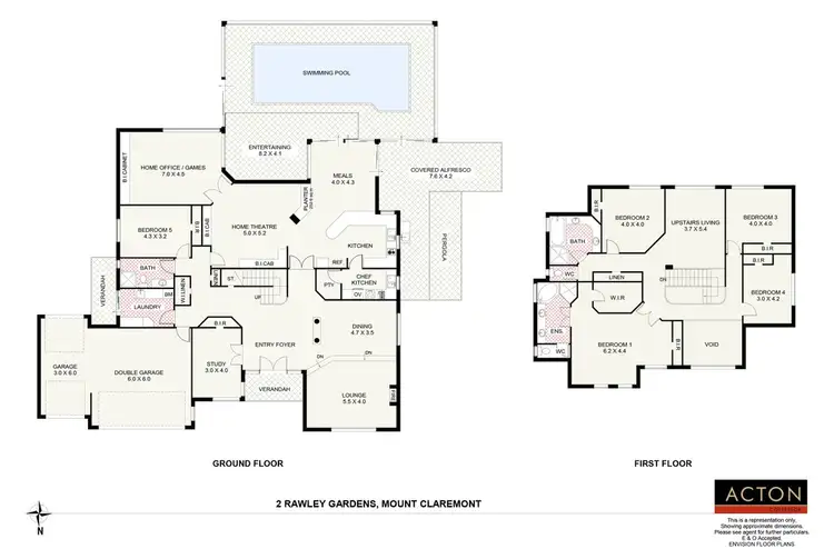 Floorplan of Homely house listing, 2 Rawley Gardens, Mount Claremont WA 6010