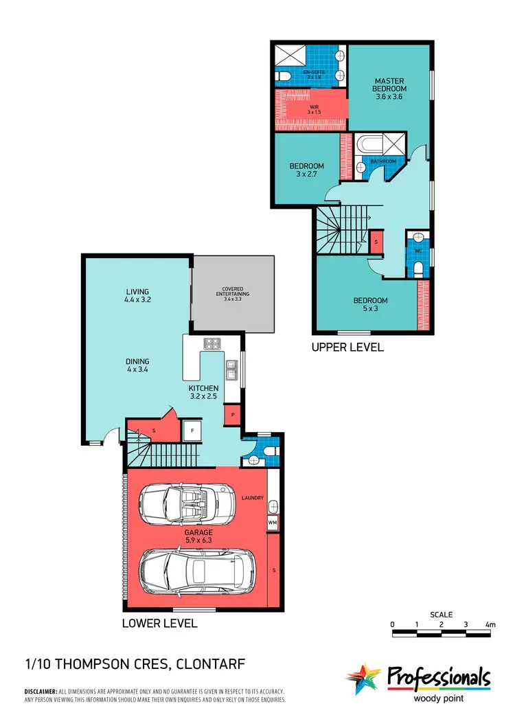 Floorplan of Homely townhouse listing, 1/10 Thompson Crescent, Clontarf QLD 4019