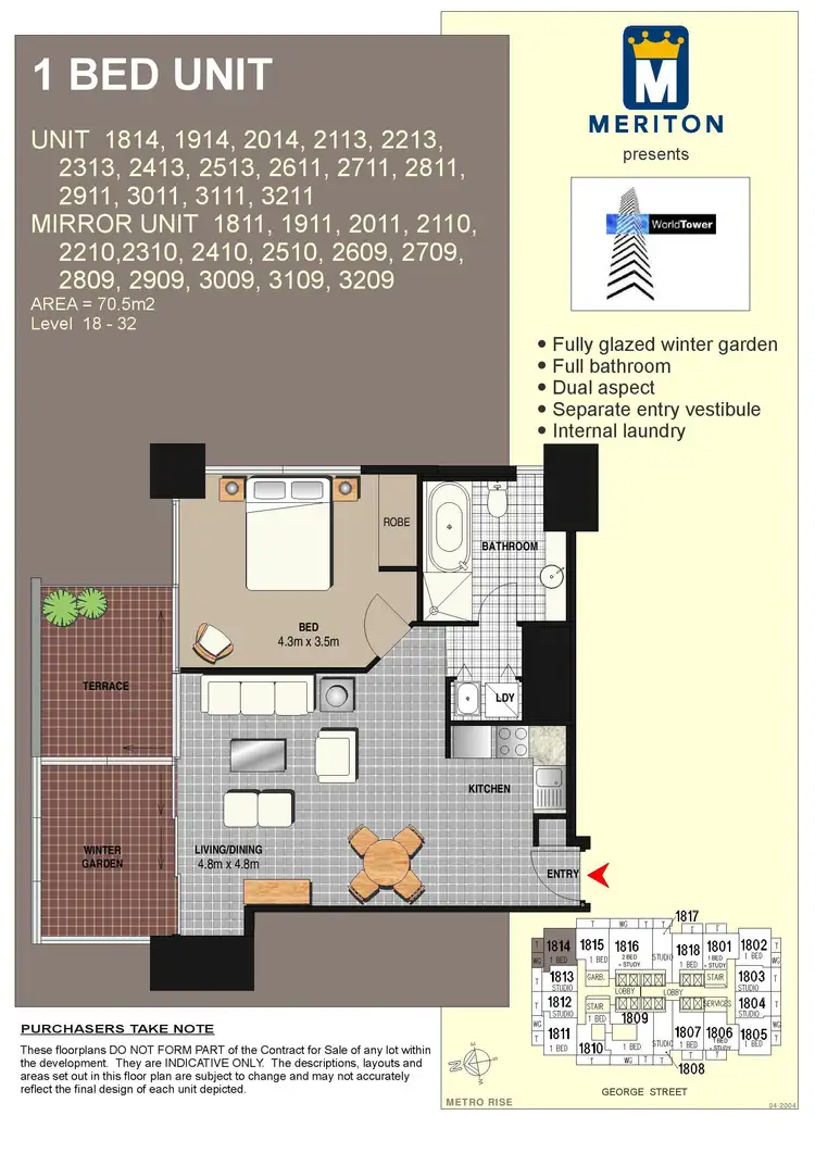 Floorplan of Homely apartment listing, 2113/91 Liverpool Street, Sydney NSW 2000