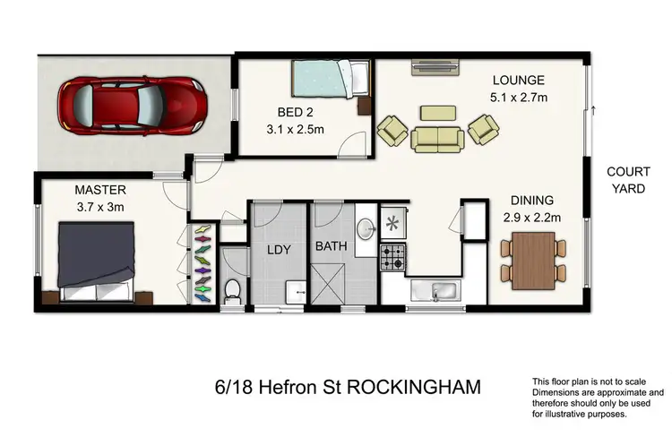 Floorplan of Homely villa listing, 6/18 Hefron Street, Rockingham WA 6168