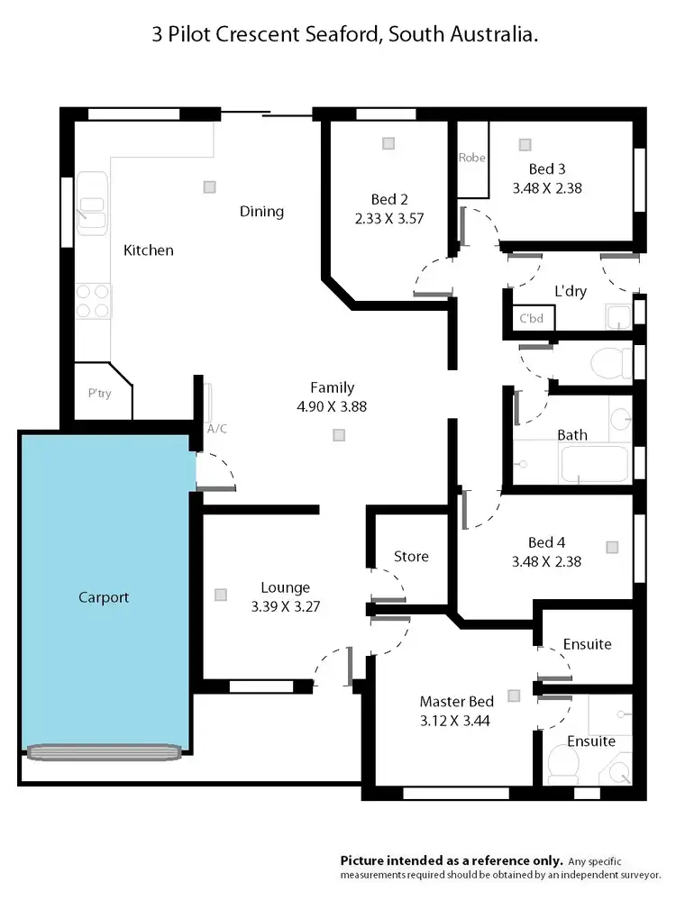 Floorplan of Homely house listing, 3 Pilot Crescent, Seaford SA 5169
