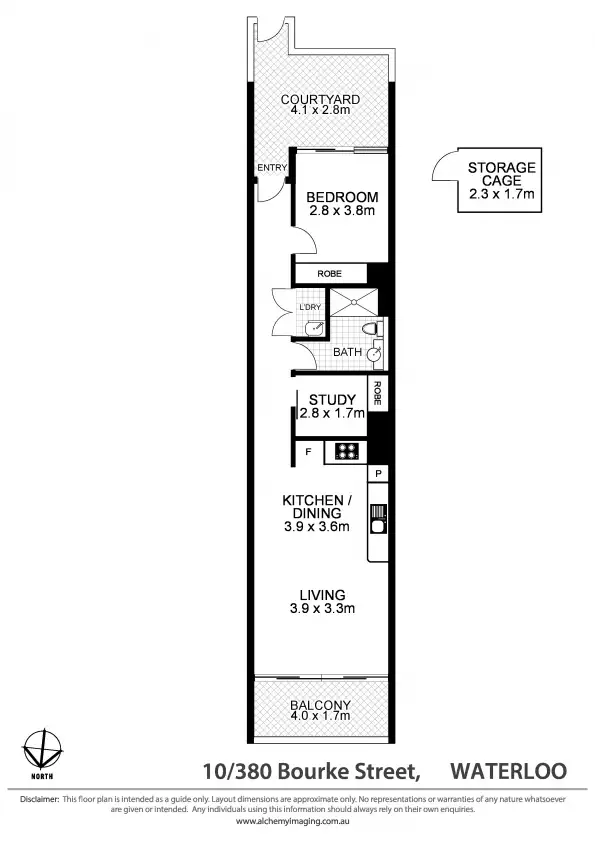 Floorplan of Homely apartment listing, 10/1 Thread Lane, Waterloo NSW 2017