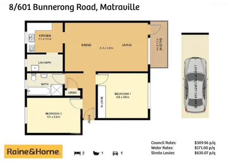 Floorplan of Homely apartment listing, 8/601 Bunnerong Road, Matraville NSW 2036