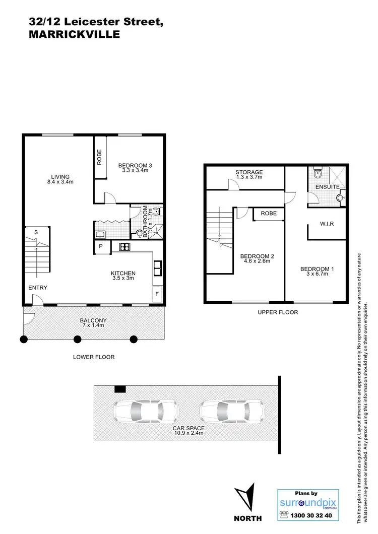 Floorplan of Homely apartment listing, 32/12 Leicester Street, Marrickville NSW 2204