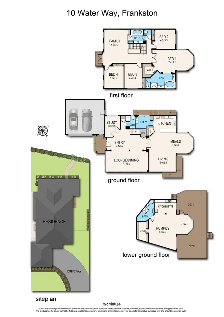 Floorplan of Homely house listing, 10 Water Way, Frankston South VIC 3199