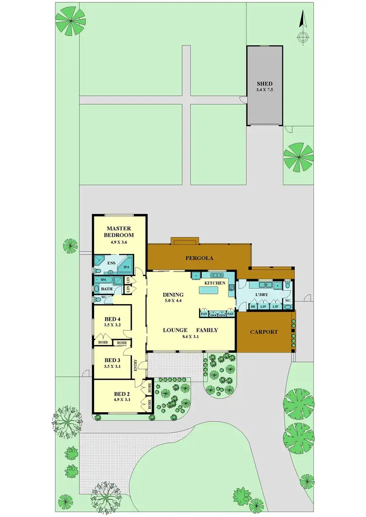 Floorplan of Homely house listing, 7 Overman Court, Essendon VIC 3040