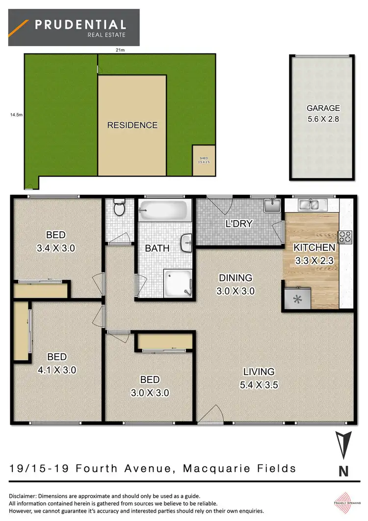 Floorplan of Homely villa listing, 19/15-19 Fourth Avenue, Macquarie Fields NSW 2564